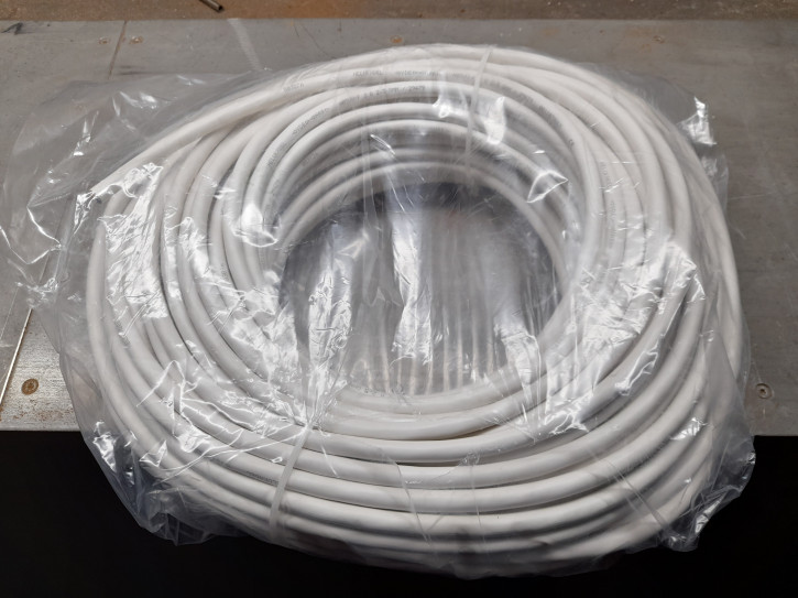 50 Meter Mantelleitung Kabel 3 Adrig 2,50 mm² weiß