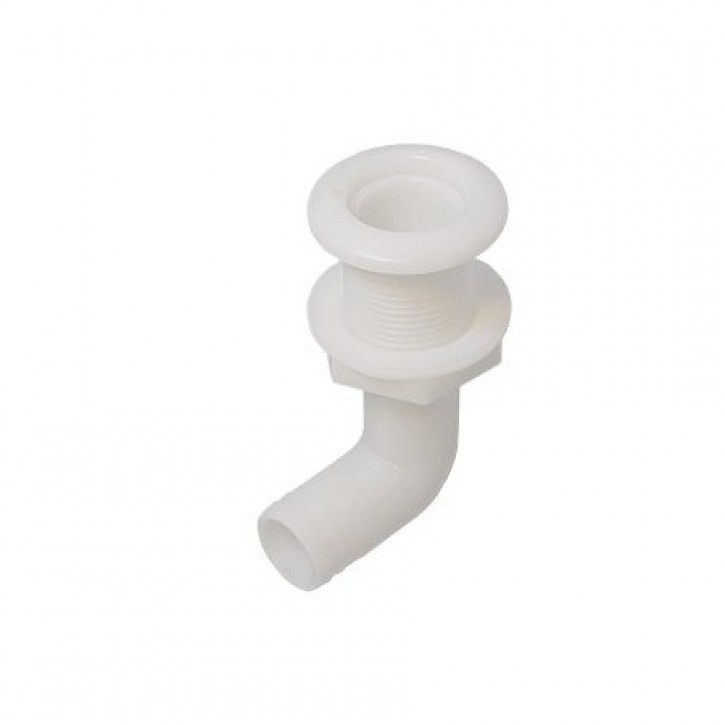 Borddurchbruch Acetal weiß 19 mm 90° Winkel