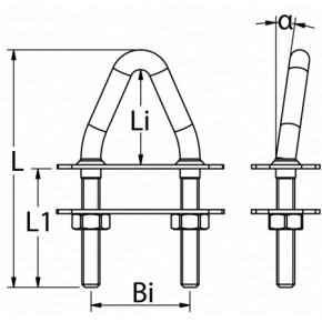 V-Bolzen M8 X 100 mm 8° Winkel