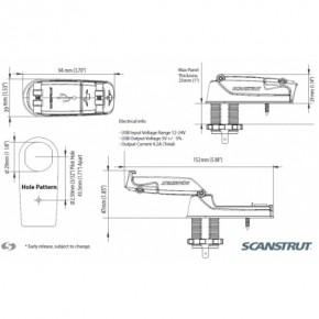 SCANSTRUT Wasserabweisende USB-Steckdose