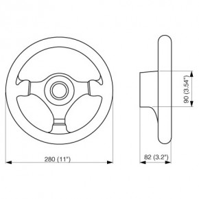 Steuerrad V45 Soft-Grip Ø 280 mm schwarz